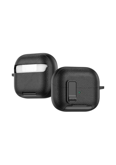 Galaxy Buds 3-pro-3 Fe İçin Guard-stant Kulaklık Kılıfı Çizilme Ve Darbe Önleyici Buds 3 Pro Koruyucu Rahat Tutuş Sağlayan Kilit Tasarımlı Deri Görünümlü Buds 3 Pro Kılıfı Siyah