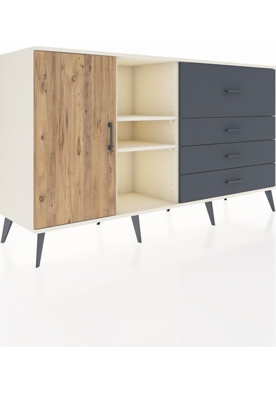 Hyperion Konsol 4 Raflı 4 Çekmeceli Tek Kapaklı 176x44x99 Aytaşı-çam/antrasit Aytası/atlas Çam - Aytası Hyperion Konsol 4 Raflı 4 Çekmeceli Tek Kapaklı 176x44x99 Aytaşı-çam/antrasit Aytası/atlas Çam - Aytası