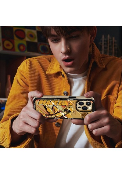 Rock Space Apple Uyumlu iPhone 13 Pro Max Kılıf Peace Elite Serisi - Sarı Pubg Temalı Sari