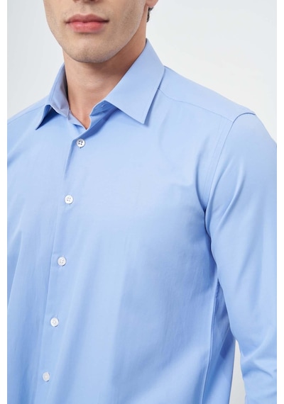 İmza Mavi Uzun Kol Düz Bez Ayağı Sert Yaka Cepsiz Pamuklu Classic Slim Fit Gömlek 1004245267 Mavi İmza Mavi Uzun Kol Düz Bez Ayağı Sert Yaka Cepsiz Pamuklu Classic Slim Fit Gömlek 1004245267 Mavi