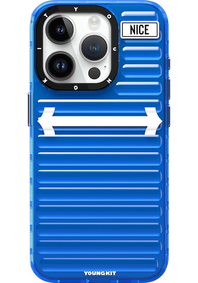 Apple Uyumlu iPhone 15 Pro Max Kılıf Youngkit Luggage Firefly Serisi Kapak Mavi