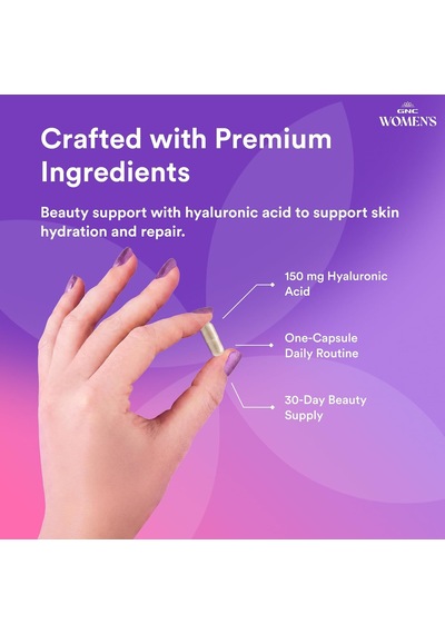 Tr Hyaluronic Acid Beauty Basics Destek İçin Diyet Takviyesi Cilt Nemlendirme Ve Onarım 30 Kapsül