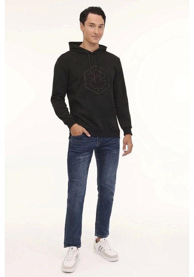 Lumberjack A10188949208010 Siyah Erkek Sweatshirt Siyah
