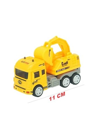 Sürtmeli 1:32 Kamyon İş Araçları Oyuncakları Kepçe İş Makinası 11 Cm