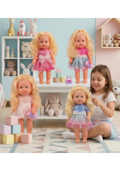 Elara Türkçe Konuşan 35cm Kafası Kolları Ve Bacakları Et Bebek Gövdesi Sert Plastik Oyuncak Bebek