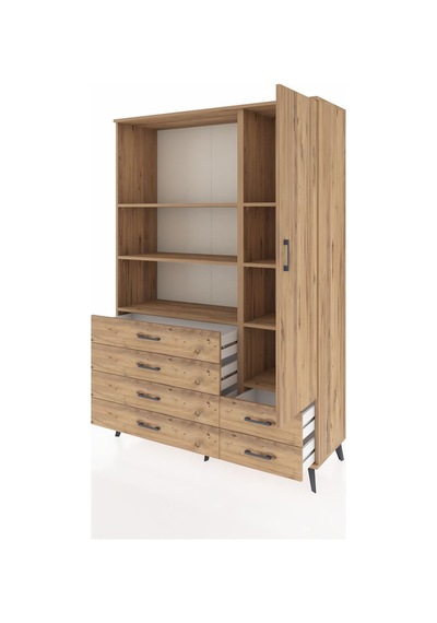 Hyperion Dolap 7 Raflı 6 Çekmeceli Tek Kapaklı 132x44x195 Çam-çam/çam Atlas Çam/atlas Çam Hyperion Dolap 7 Raflı 6 Çekmeceli Tek Kapaklı 132x44x195 Çam-çam/çam Atlas Çam/atlas Çam