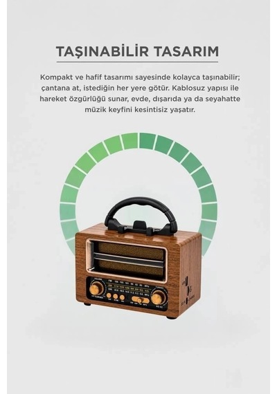 Özel Üretim Torima Bluetooth Hoparlör Nostaljik Radyo Speaker Ns02 Ahşap Teknoloji Dinleme Obje