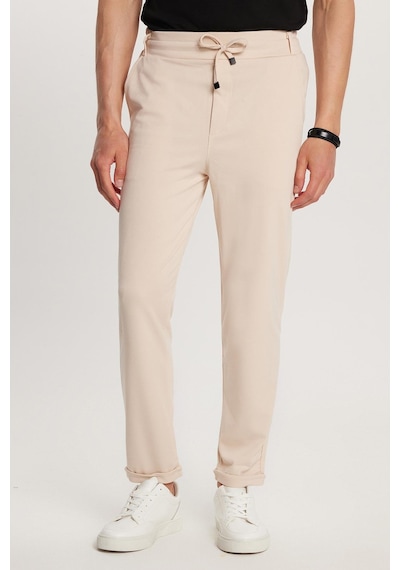 Tudors Erkek Slim Fit Pamuklu Beli Bağlamalı Yan Cepli Katlamalı Paça Jogger Bej Pantolon-33812 Bej Tudors Erkek Slim Fit Pamuklu Beli Bağlamalı Yan Cepli Katlamalı Paça Jogger Bej Pantolon-33812 Bej