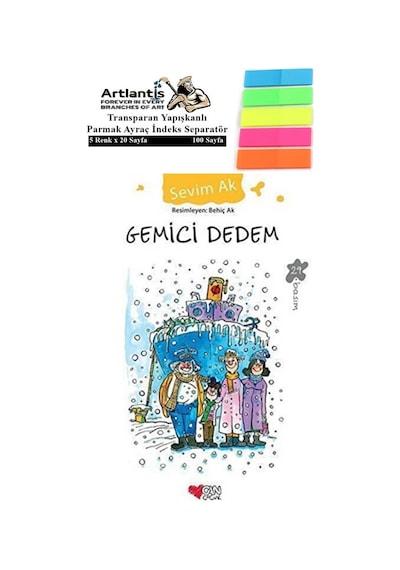 Gemici Dedem Sevim Ak 83 Sayfa Karton Kapak 1 Adet Fosforlu Transparan Kitap Ayraç 1 Paket