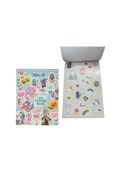 Sticker Defter - 1 Adet Çok Renkli