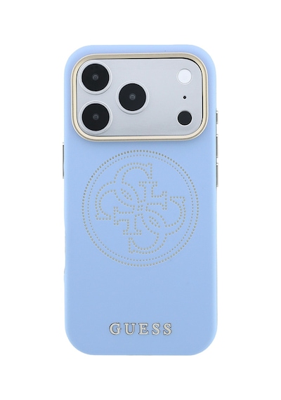 Apple iPhone 18 Pro Max Uyumlu Kılıf Guess Lisanslı M-safeli Pu Delikli 4g Ve Yazı Logolu Kapak Açık Mavi