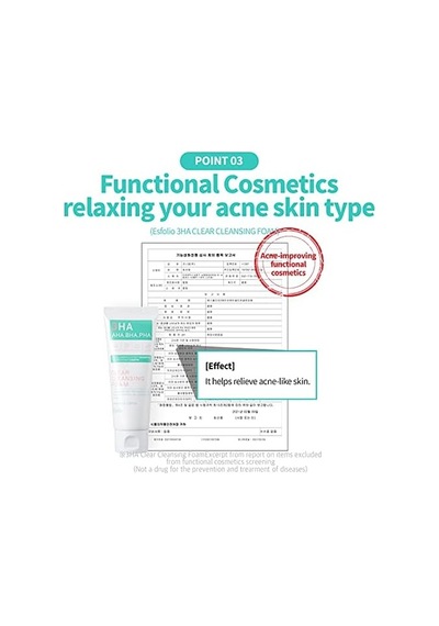 Esfolio Salisilik Asit Içeren Akneye Meyilli Ciltler Için Temizleme Köpüğü 3ha Clear Cleansing Foam