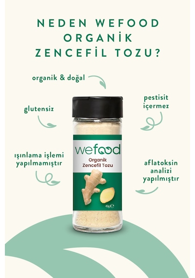 Organik Zencefil Tozu 45 Gr Diğer