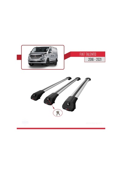 Fiat Talento 2016-2021 Arası İle Uyumlu Ace-1 Ara Atkı Tavan Barı Gri 3 Adet Bar