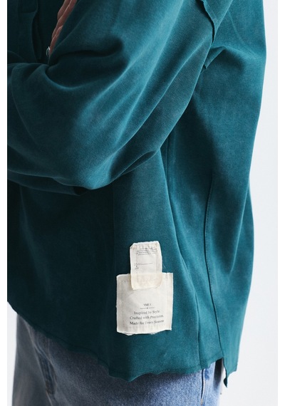 Vamos Relax Fit Polo Yaka Sweatshirt Nefti Yeşil