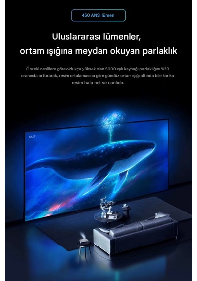 Wearfitpro X1 Android Projektör Otomatik Odaklama 2.4g 5g Wifi Led Lamba 1080p Hd Akıllı Projeksiyon Cihazı