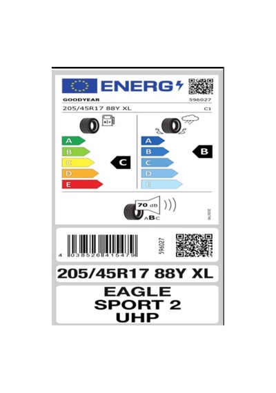 Goodyear 205/45 R17 88Y Eagle Sport 2 UHP XL FP Yaz Lastiği 2023