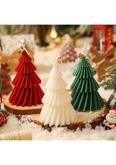 Noel Ağacı Mum Silikon Kalıp S841