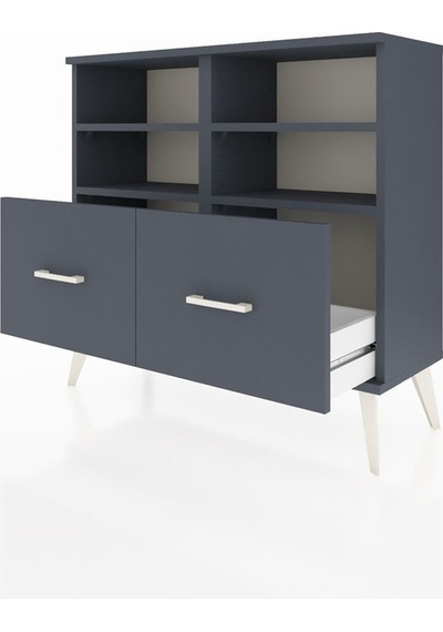 Arges Şifonyer 4 Raflı 2 Çekmeceli 88x30x80 Antrasit-antrasit Antrasit Arges Şifonyer 4 Raflı 2 Çekmeceli 88x30x80 Antrasit-antrasit Antrasit
