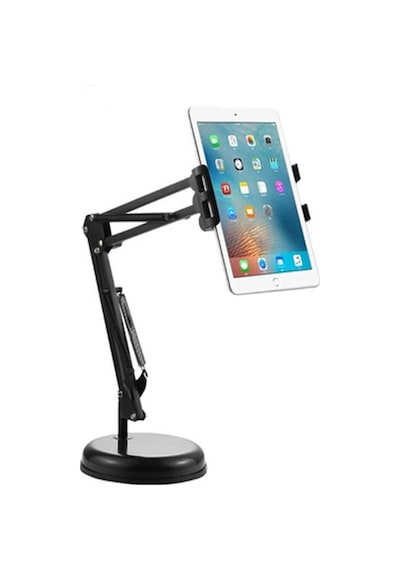 Masaüstü Telefon Tablet Tutucu 360 Dönen Başlık Çift Hareketli Ayarlanabilir Uzun Kol 56cm
