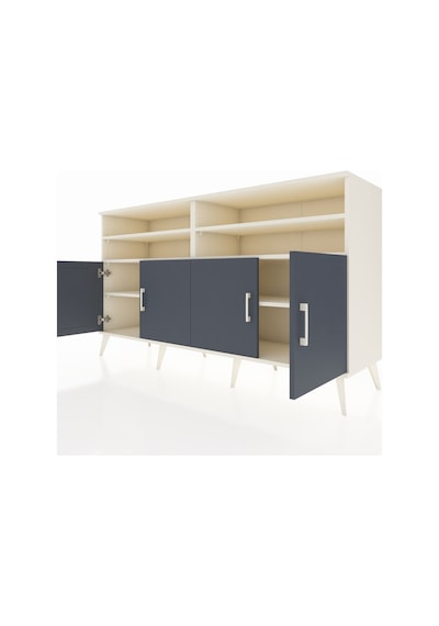 Hyperion Konsol 6 Raflı 4 Kapaklı 176x44x99 Aytaşı-antrasit/çam Aytaşı-antrasit/çam