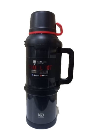 Travelpot Paslanmaz Çelik 48 Saat Dayanıklı Siyah Termos 4 L