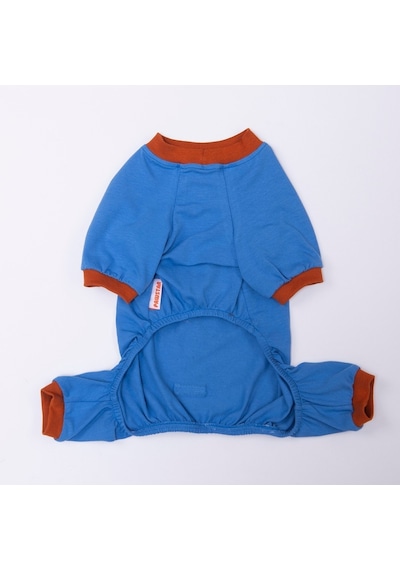 Mavi Ducks Pijama Orta Ve Büyük Irk Köpek Pijaması - Köpek Tulumu - Köpek Kıyafeti 15 Kg-45 Kg