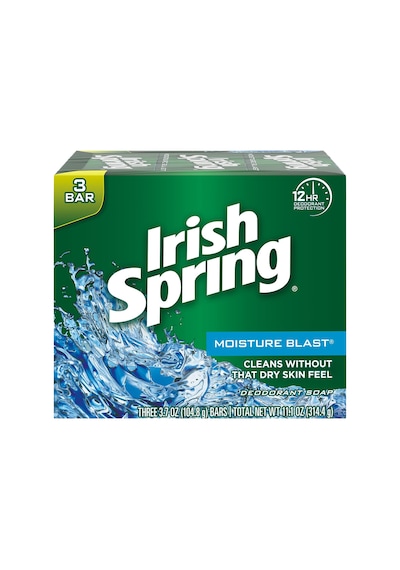 Irish Spring Moisture Blast Deodorant Sabun 104.8 G x 3