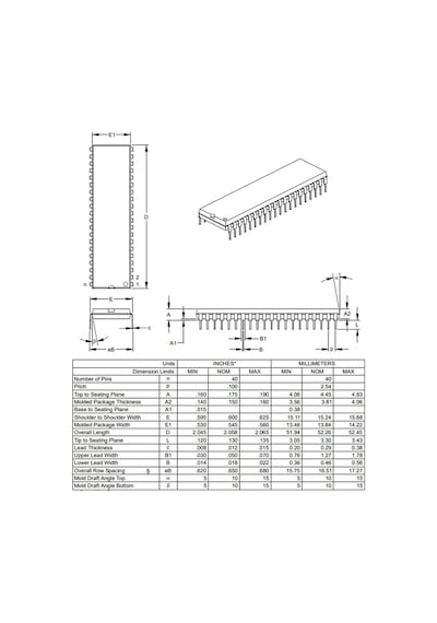Pıc16f877-20/p Pdıp-40 8-bit 20 Mhz Mikrodenetleyici