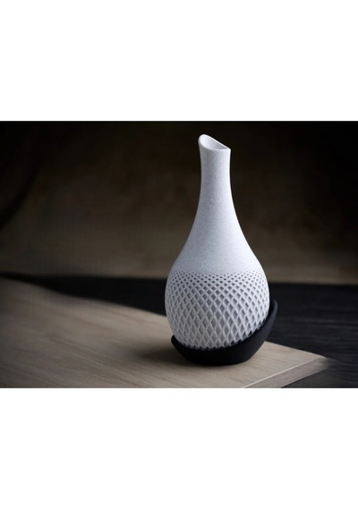 Modern 3d Baskı Dekoratif Vazo 25 Cm Pla Malzeme