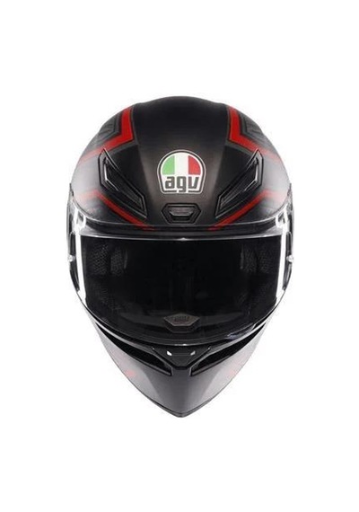 Agv Kask K1 S Slıng Matt Black Red Kask Renkli
