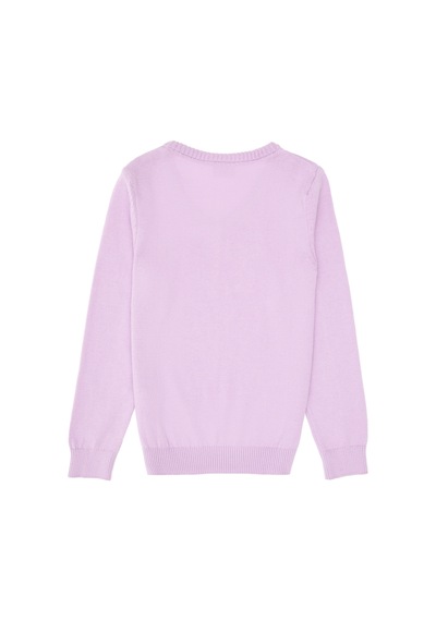 U.S. Polo Assn. Kız Çocuk Lila V Yaka Basic Kazak 50316777-VR034