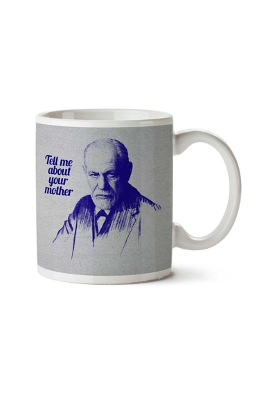 Tell Me About Your Mother Sigmund Freud İki Tarafı Baskılı Kupa Bardak Çok Renkli