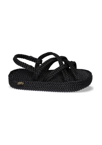Nomadic Republic Bodrum Platform Kadın Halat Sandalet BOD.0020.P-R1534 Siyah