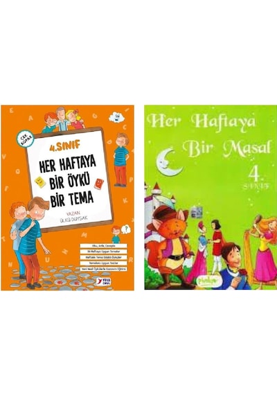 Yuva 4. Sınıf Her Haftaya Bir Öykü Bir Tema + Her Haftaya Bir Masal 2 Kitap