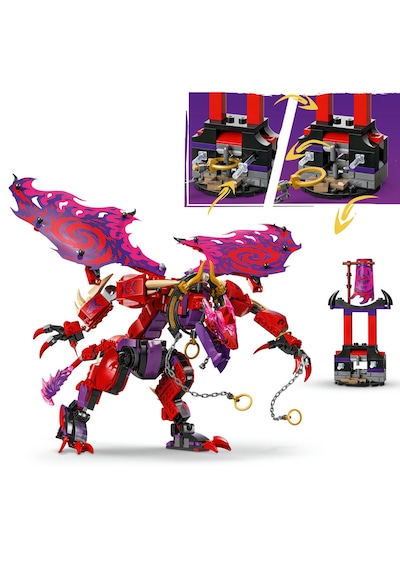 LEGO® NINJAGO® Thunderfang Kaos Ejderhası 71832 - 8 Yaş ve Üzeri Çocuklar için 6 Ninja Minifigürü İçeren Yaratıcı Oyuncak Yapım Seti (668 Parça)