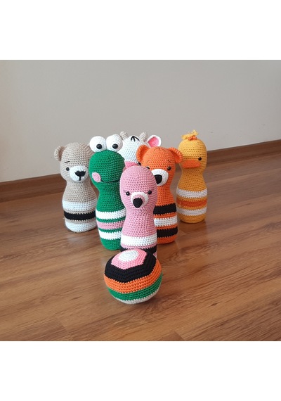 Amigurumi Örgü Oyuncak Lobut Seti Hayvan Figürlü