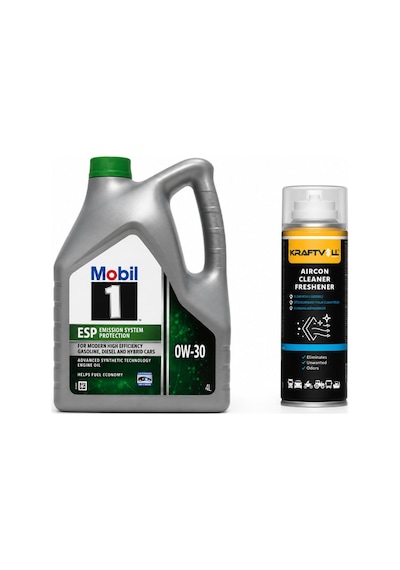 Mobil 1 Esp 0w-30 Tam Sentetik Motor Yağı 4 L + Klima Bombası 200 ML