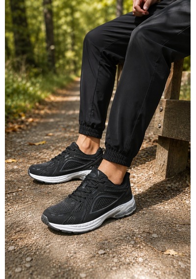 Ht Hotin Kraken Erkek Günlük Spor Ayakkabı Rahat Tabanlı Sneaker - Siyah