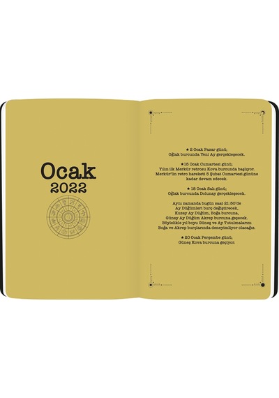 Keskin Ajanda Haftalık Astroloji 831095-12 Adet Beyaz