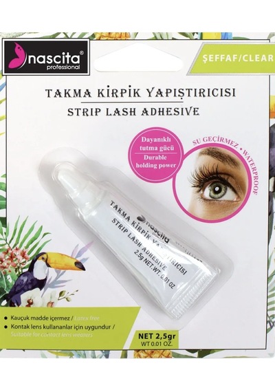 Nascita Takma Kirpik Yapıştırıcı Suya Dayanıklı Şeffaf 2.5gr Naseyeglub07