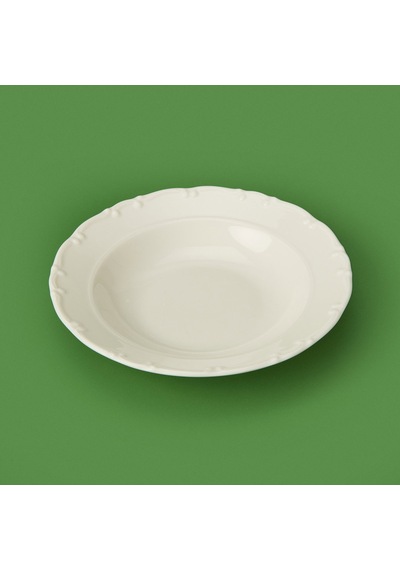 Tuluu Porselen Liana Yemek Tabağı - Krem - 21 Cm Renkli