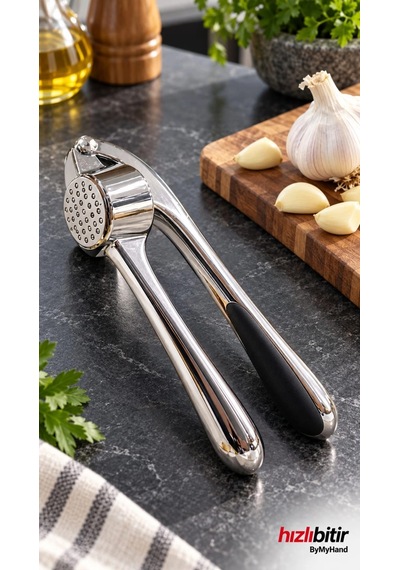 Bymyhand Metal Elite Sarımsak Ezici Öğütücü Gümüş
