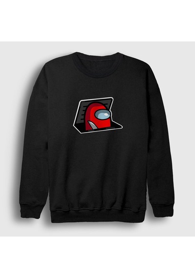 Presmono Unisex Hide Among Us Sweatshirt Siyah