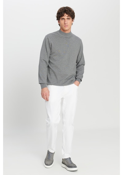 AC&Co / Altınyıldız Classics Erkek Grı Melanj Pamuklu Standart Fit Normal Kesim Yarım Balıkçı Yaka Triko Kazak Gri Melanj AC&Co / Altınyıldız Classics Erkek Grı Melanj Pamuklu Standart Fit Normal Kesim Yarım Balıkçı Yaka Triko Kazak Gri Melanj