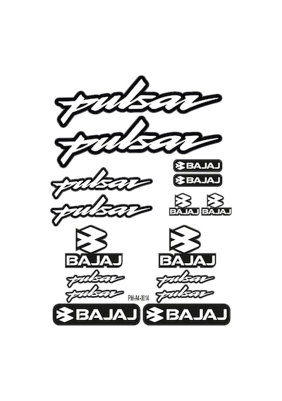 Pulsar Bajaj Motosiklet Çoklu Sticker Seti 01