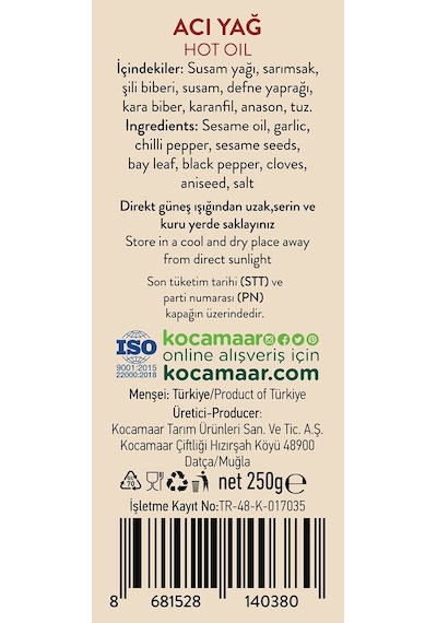 Kocamaar Çiftliği Acı Yağ 250 G