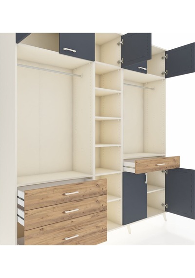 Hyperion Dolap 11 Raflı 4 Çekmeceli 2 Askılı 220x44x243 Aytaşı-antrasit/çam Çok Renkli Hyperion Dolap 11 Raflı 4 Çekmeceli 2 Askılı 220x44x243 Aytaşı-antrasit/çam Çok Renkli