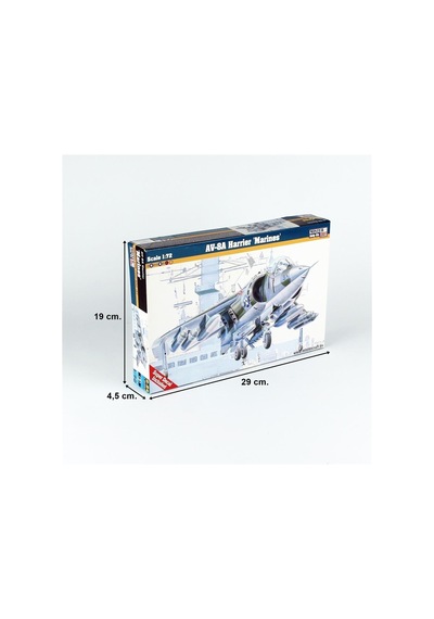 Mistercraft D084 1/72 Av-8a Harrier Marines Savaş Uçağı Plastik Model Kiti-56307