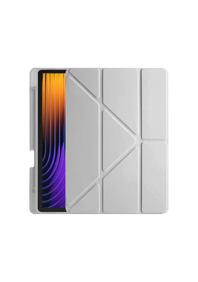 Xiaomi Pad 7 Pro Kılıf Kalemlikli Mars Tablet Kılıfı - Gri Diğer